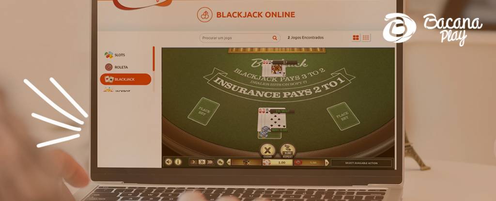  blackjack on a laptop