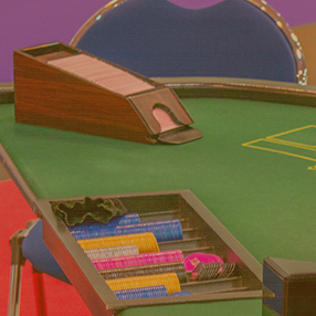 BLACKJACK TABLE WITH SHOE